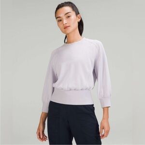 NWT Lululemon Softstreme Ribbed-Hem Pullover in Faint Lavender